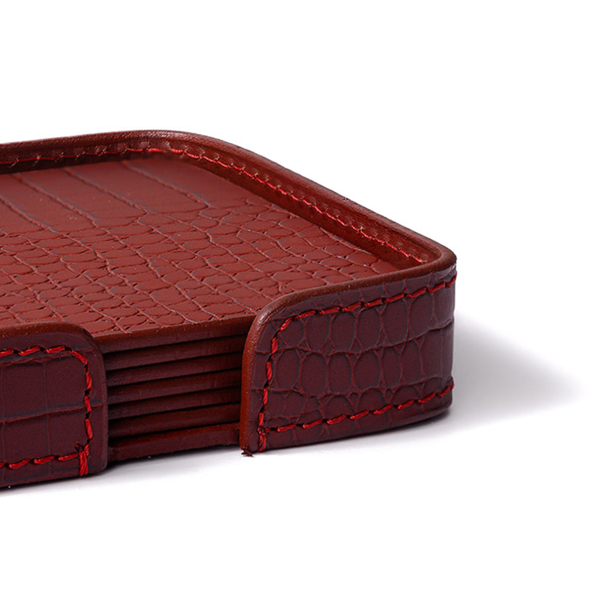 Sterling Coasters Square Maroon