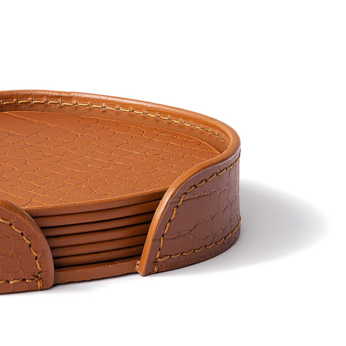 Sterling Coasters Set Abstract Shape Tan