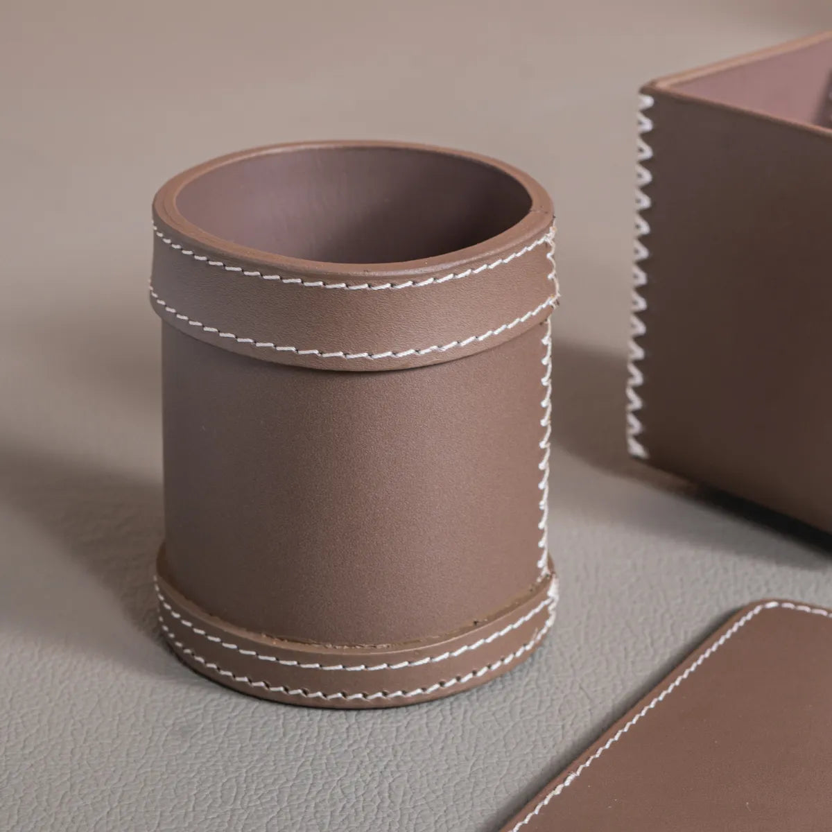 Modella Mousepad, Storage Box And Pen Holder (Taupe)