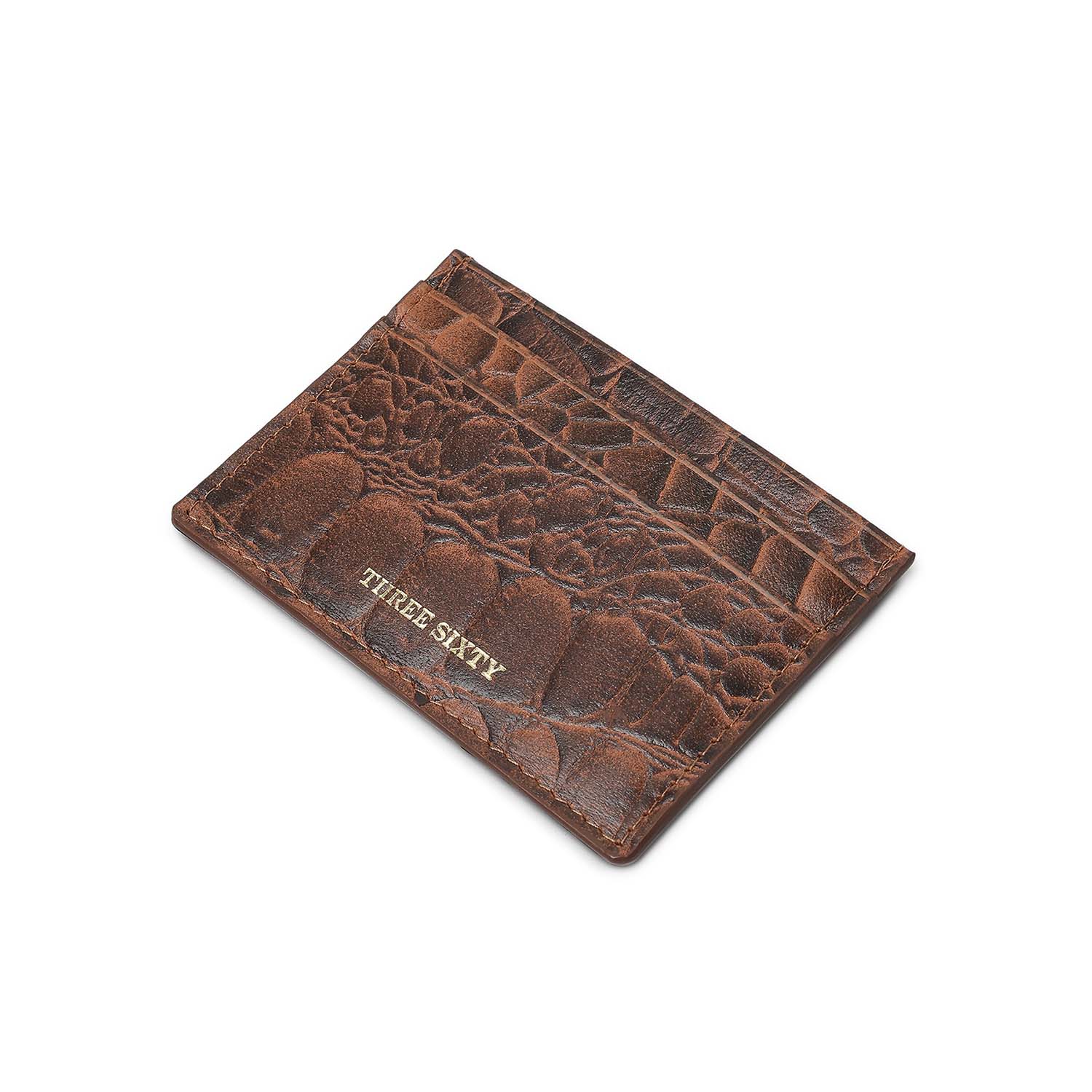 Terra Card Holder Croco Tan