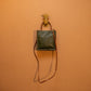 Ines Sling Bag - Genuine Waxy Leather Olive Green