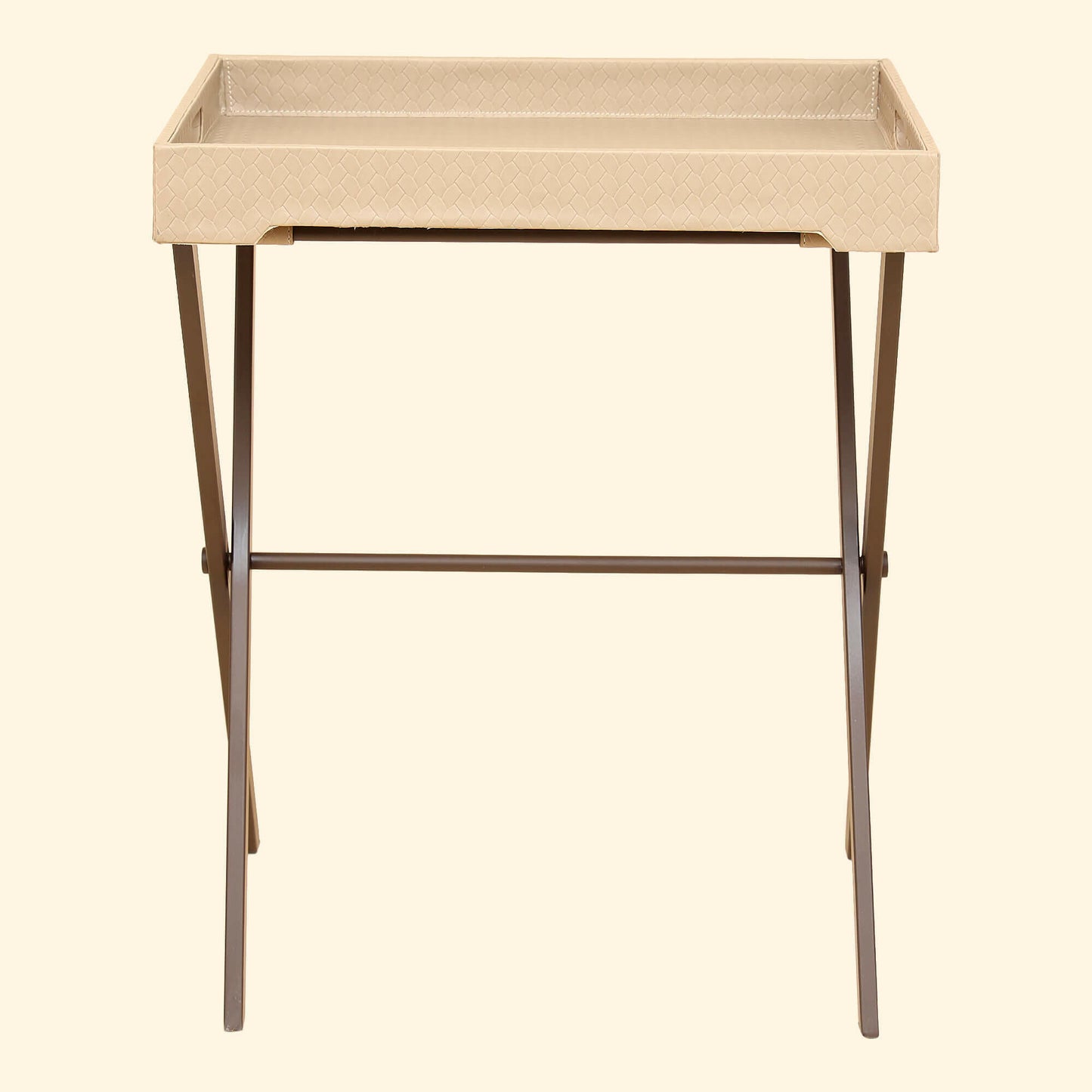 Tray On Stand Beige