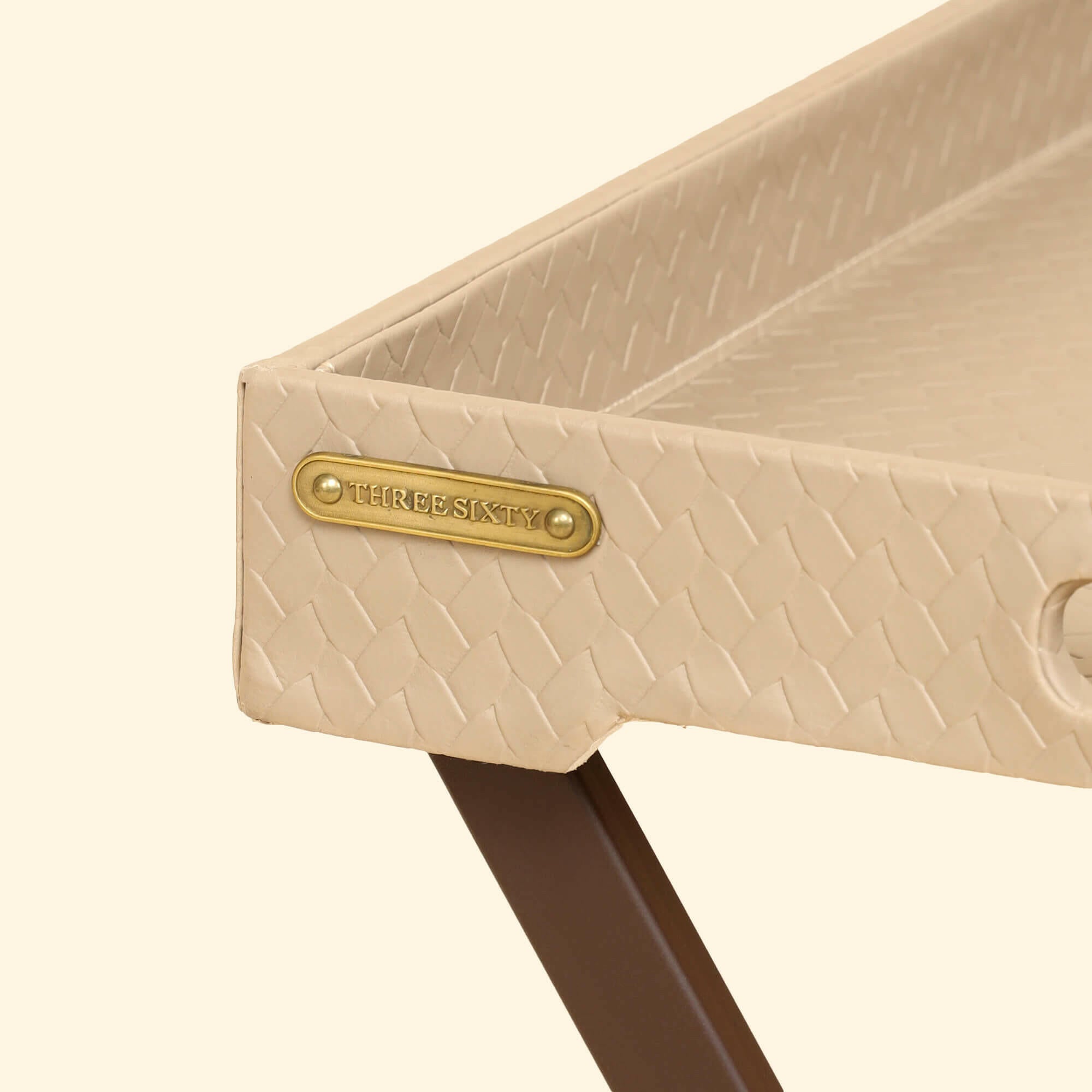 Entwine Tray On Stand Beige