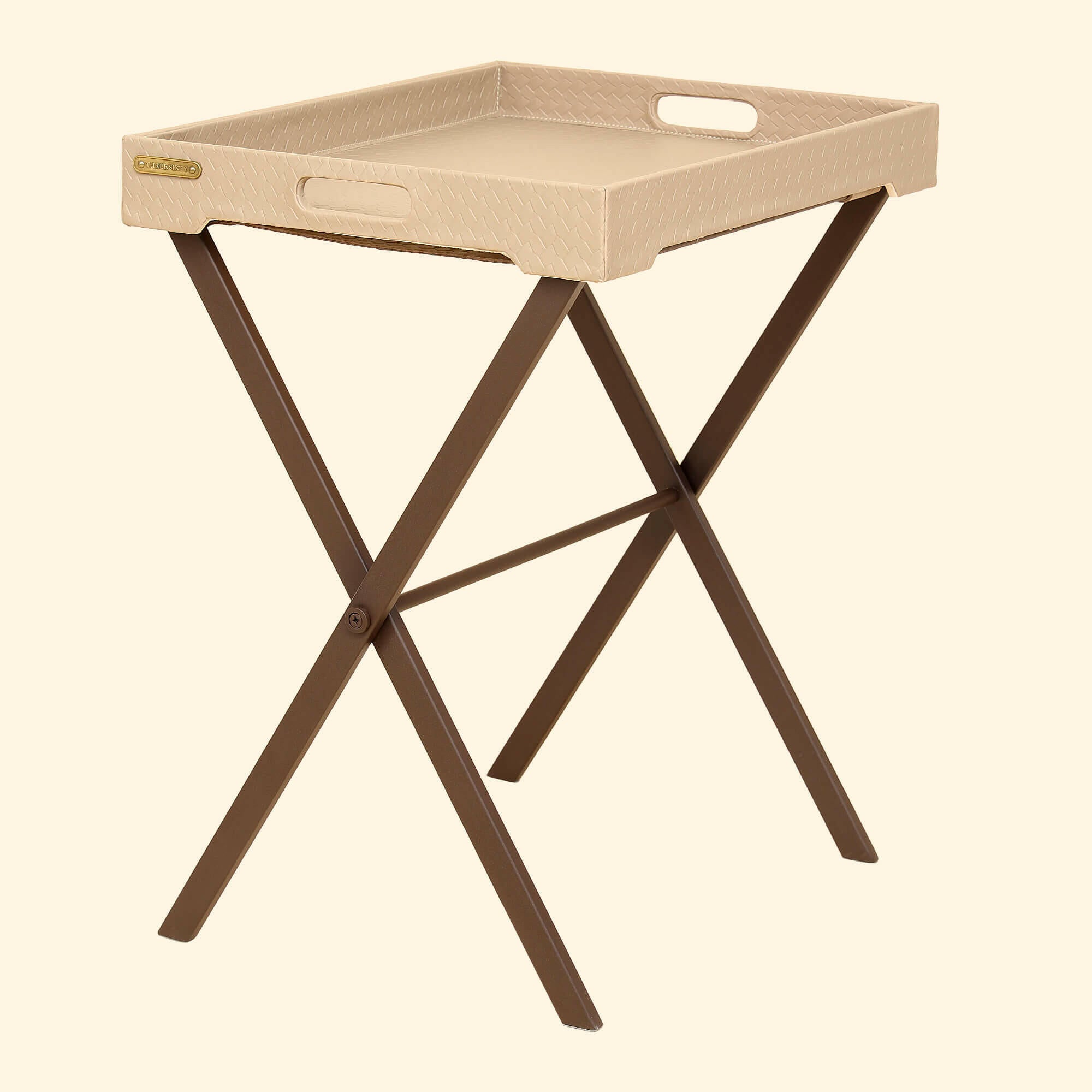 Entwine Tray On Stand Beige - Three Sixty Life