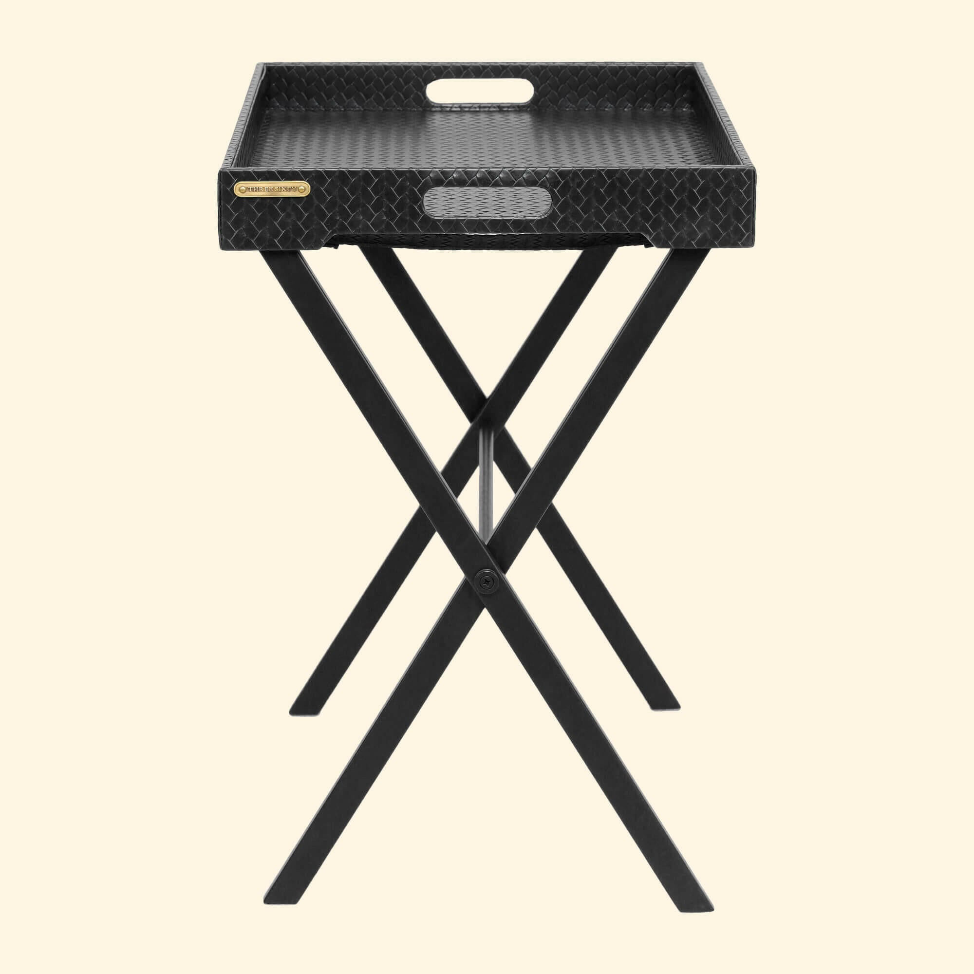 Entwine Tray On Stand Black