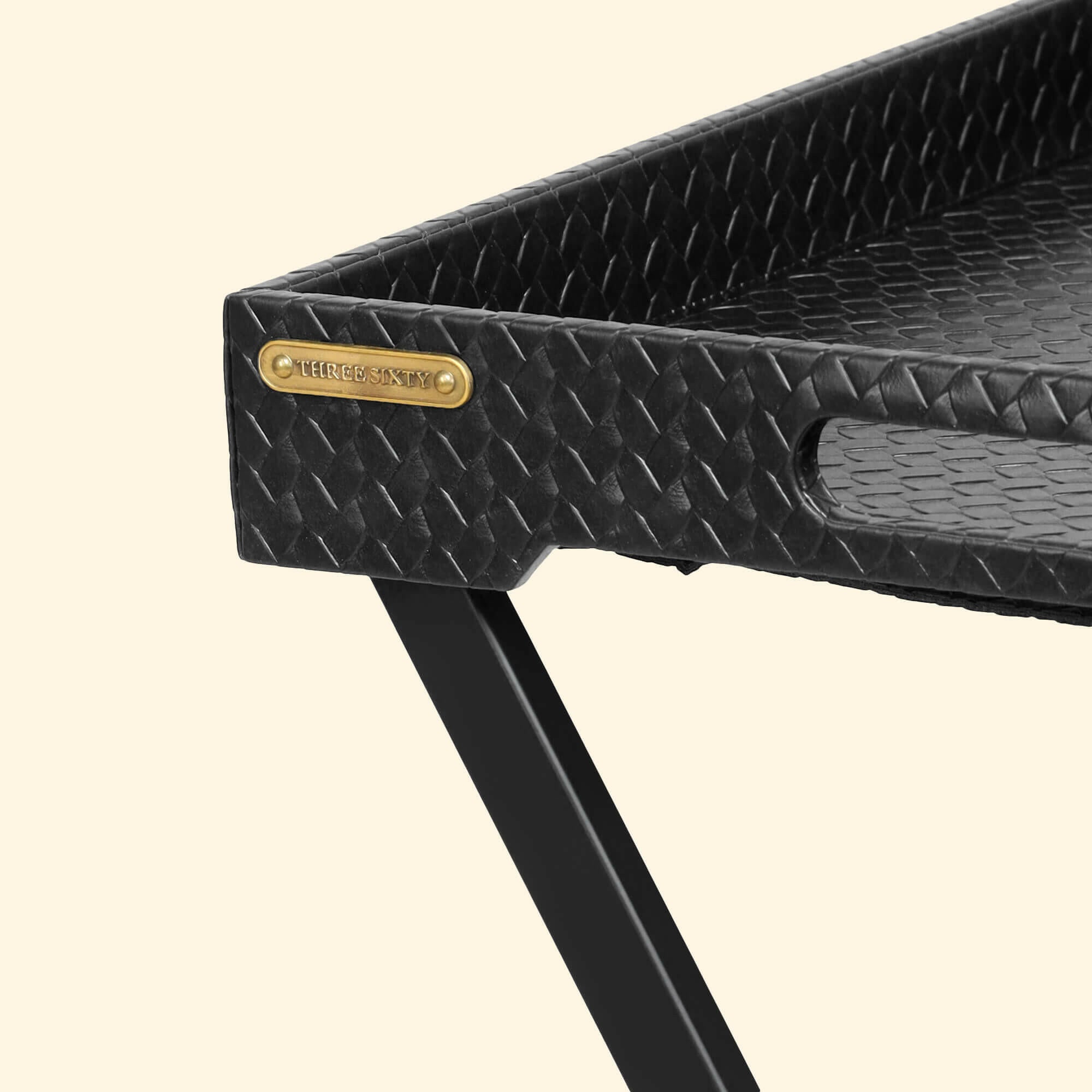 Entwine Tray On Stand Black