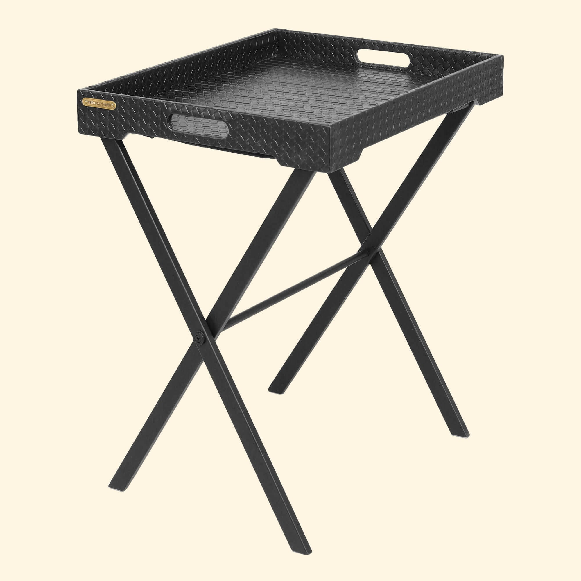 Entwine Tray On Stand Black - Three Sixty Life