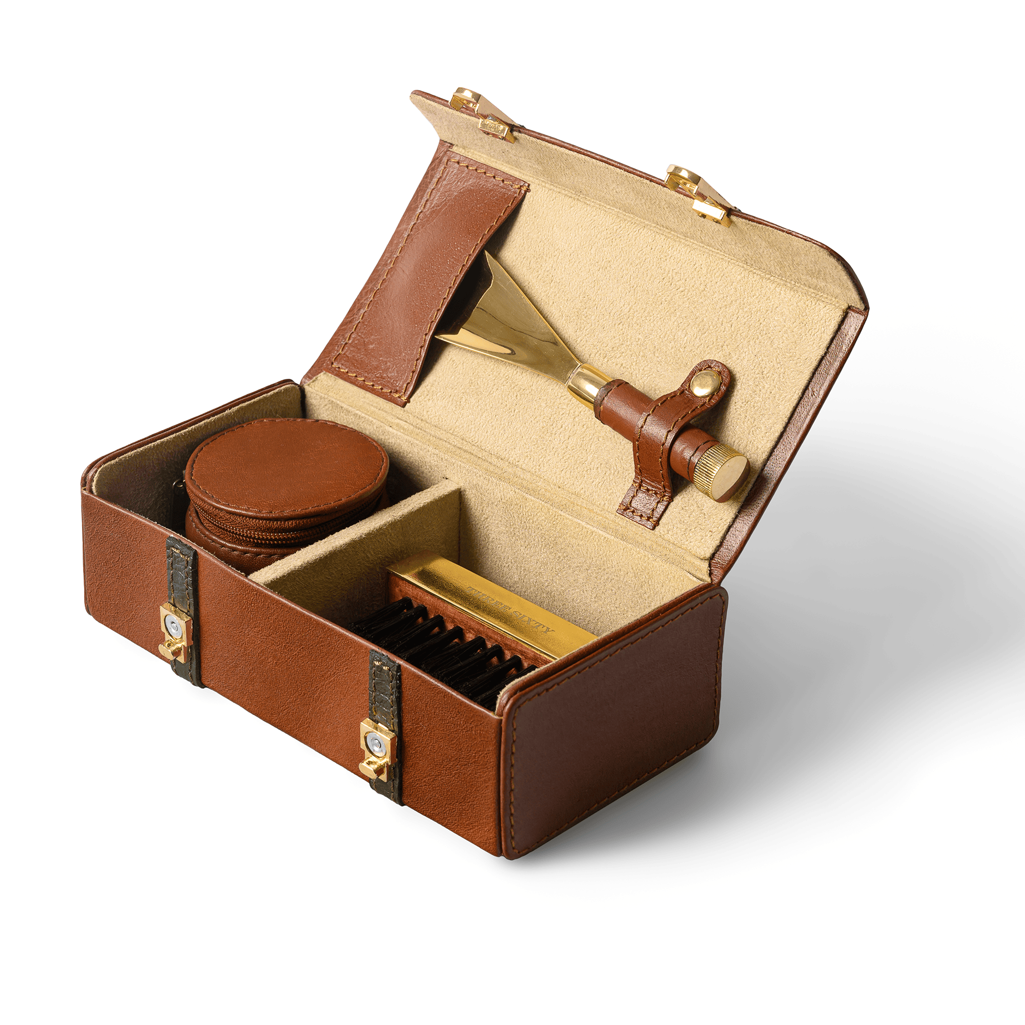 Valisette Dress Shoe Care Kit Leather Cognac