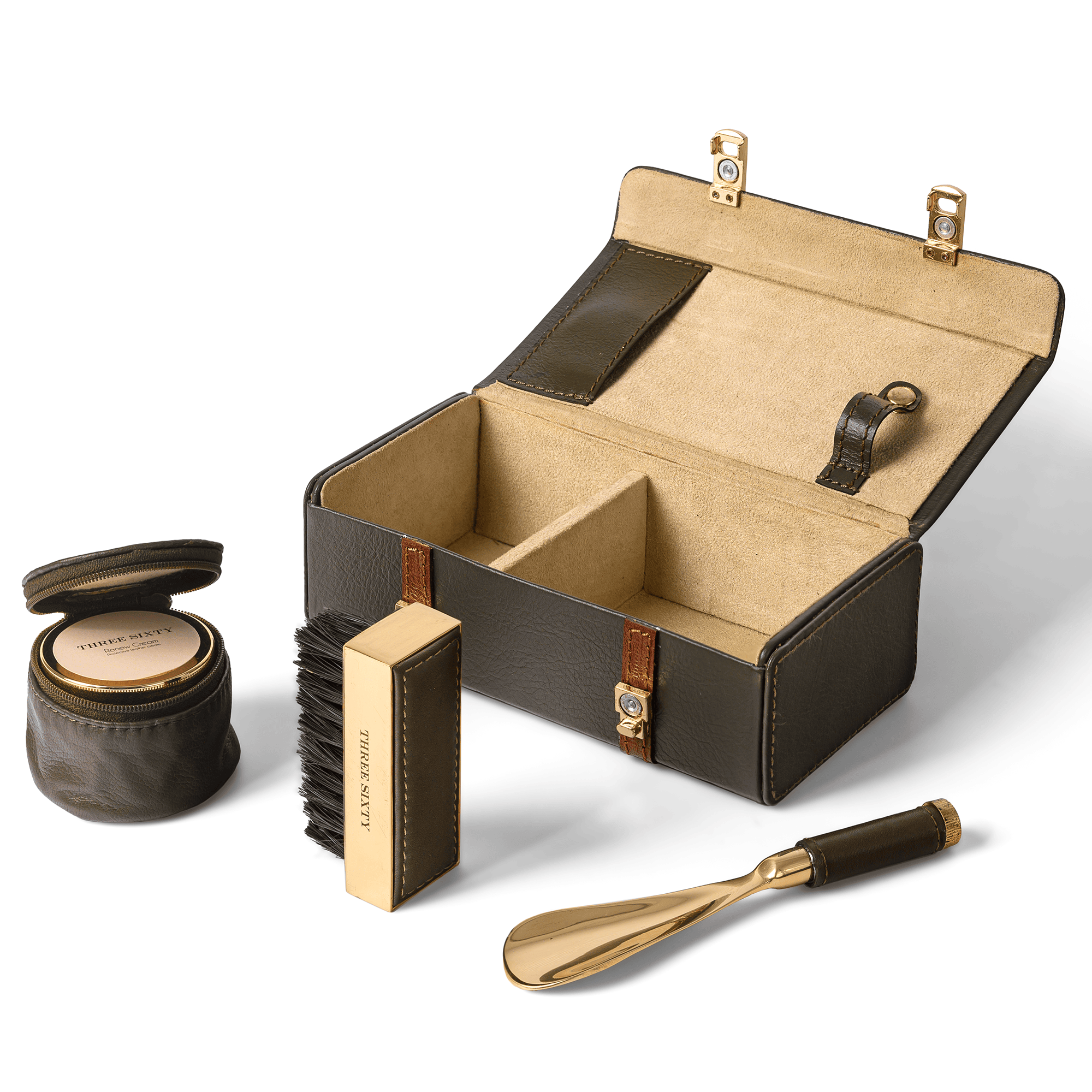 Valisette Dress Shoe Care Kit Leather Green