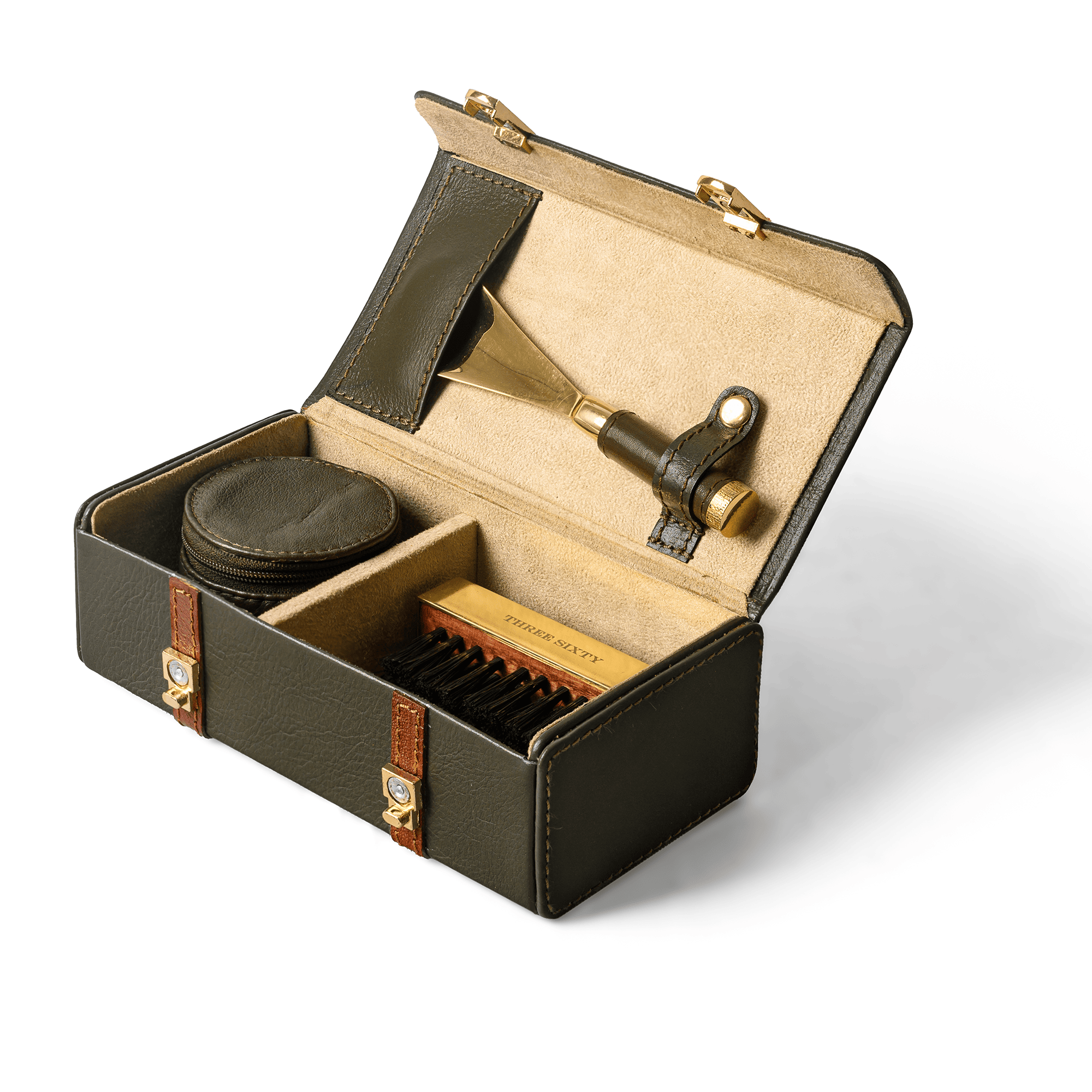 Valisette Dress Shoe Care Kit Leather Green