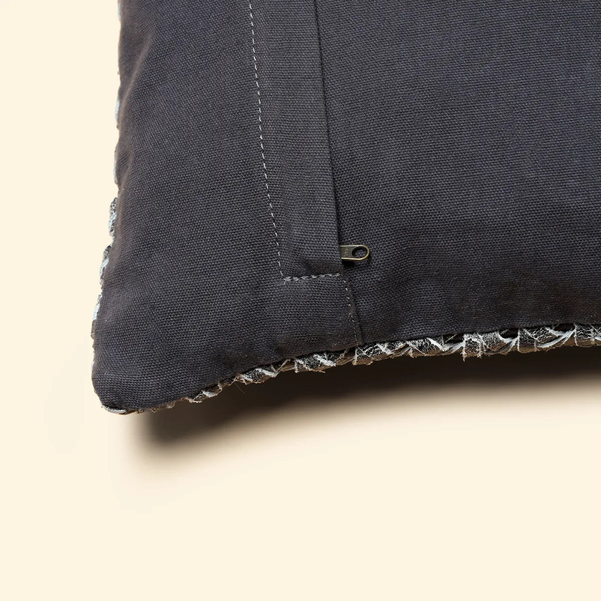 Weave Texture Leather Cushion-Grey