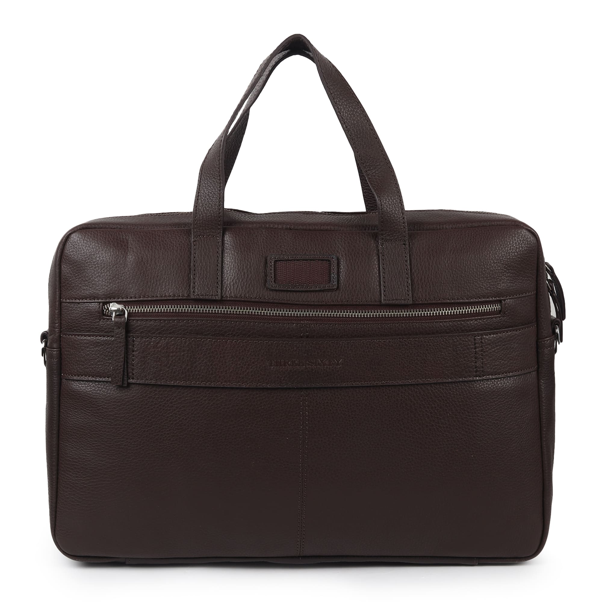 Weston 16 Inch Leather Laptop Bag Brown