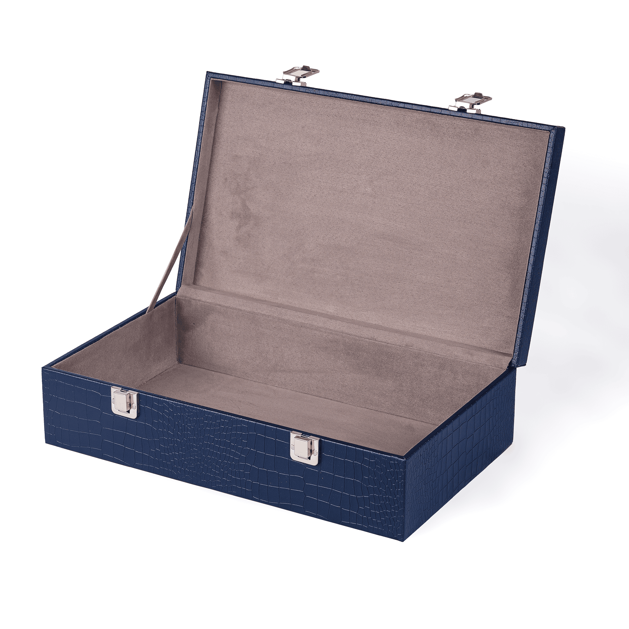 Multipurpose Storage Box Faux Leather Blue