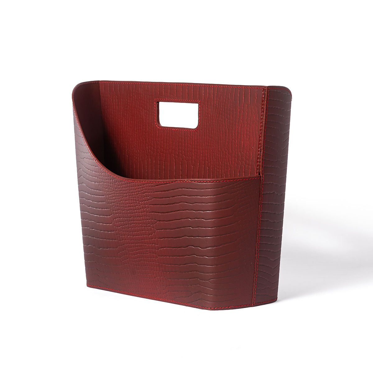 Sterling Magazine Holder Maroon