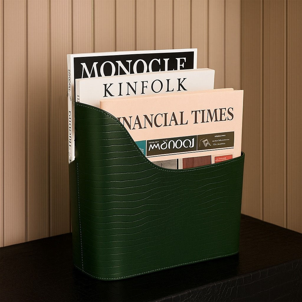 Sterling Magazine Holder Green