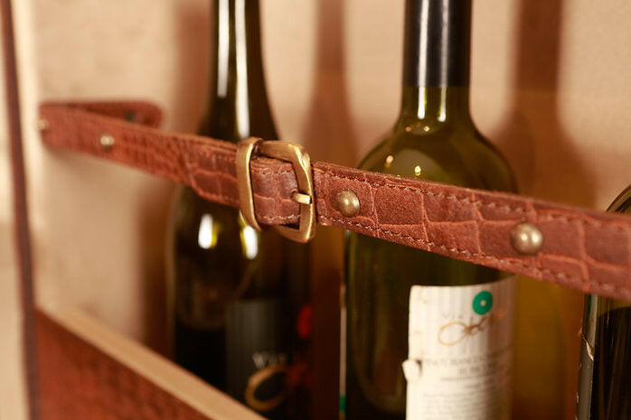 Artemis Croco Tall Leather Bar Tan