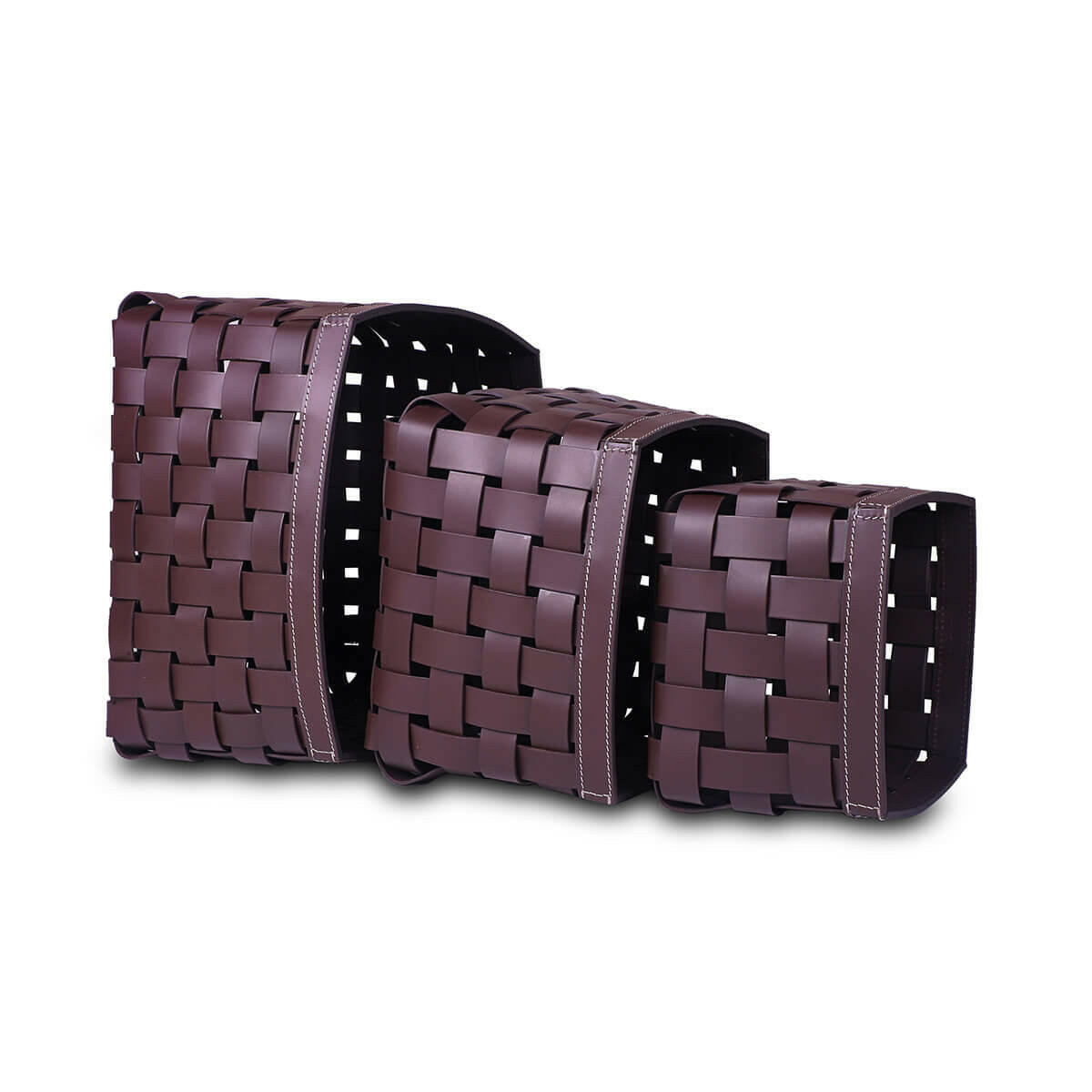 Modella Storage Baskets Set Of 3 Bordeaux