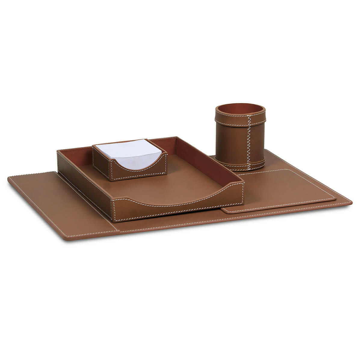 Modella Desktop Set with Mouse Pad Cognac