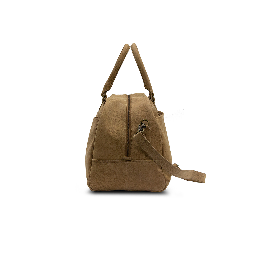 Duffle Bag Cow Wash Genuine Leather Cream
