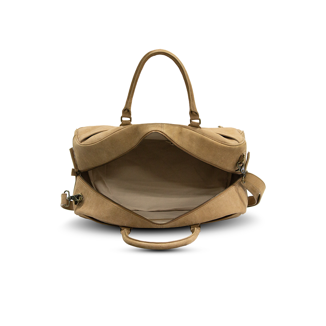 Duffle Bag Cow Wash Genuine Leather Cream