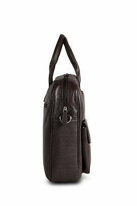 Genuine Leather Laptop Bag, Brown