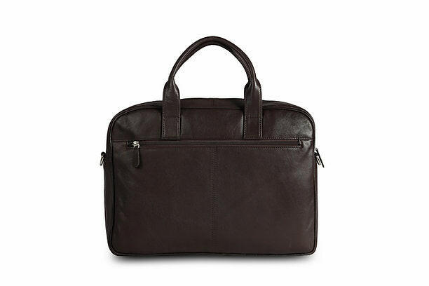 Genuine Leather Laptop Bag, Brown