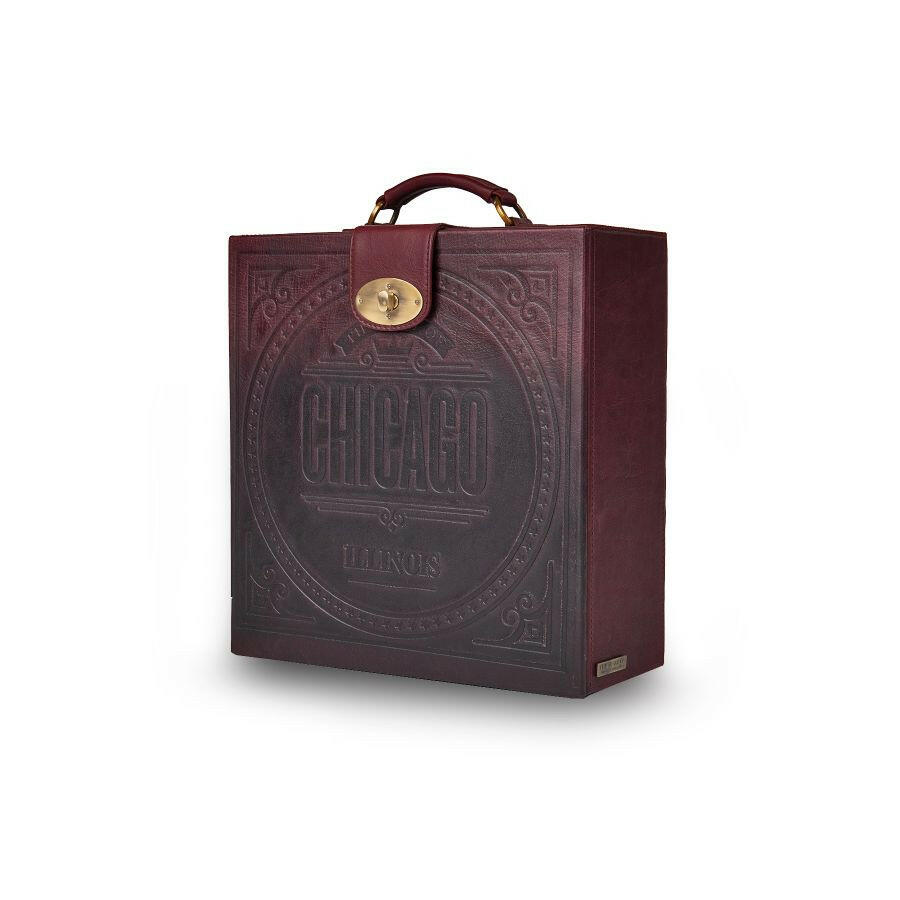 Hyde Portable Briefcase Bar Burgundy