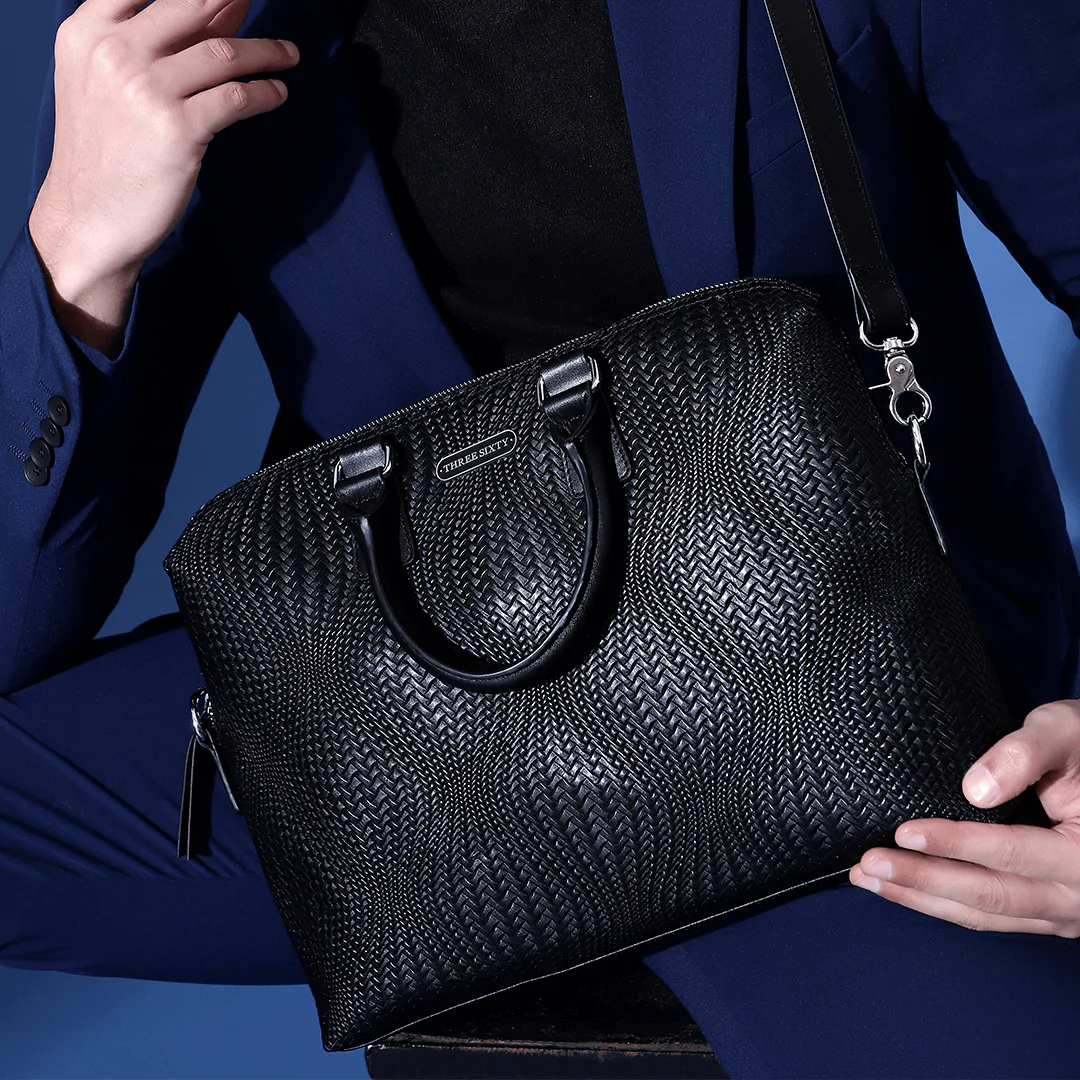 Laptop Bag Weave Collection Black