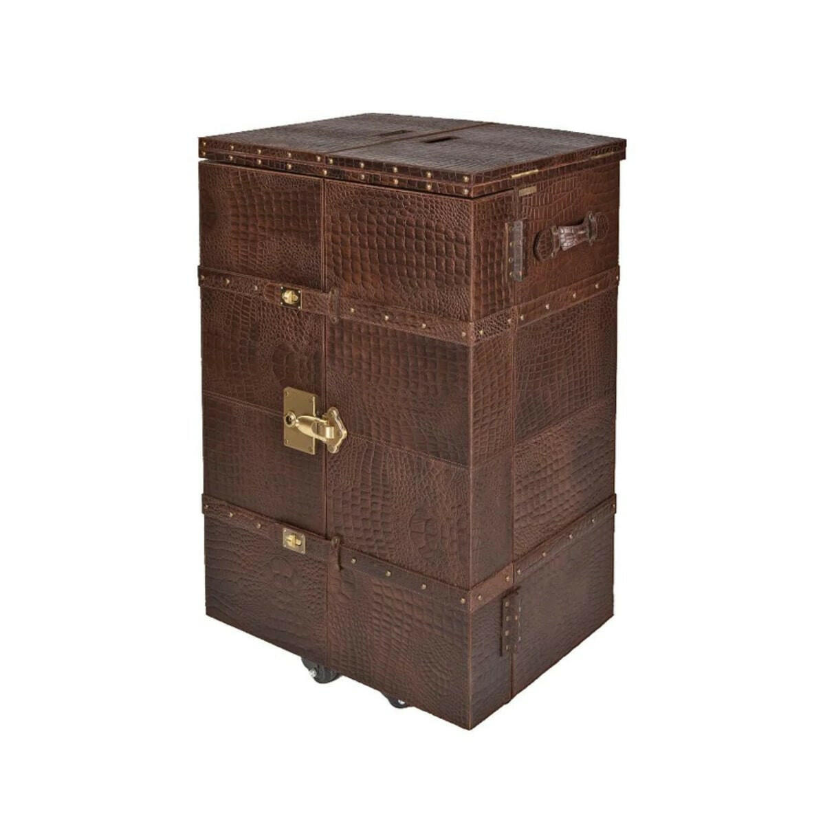 Panama Medium Flap Open Bar Brown