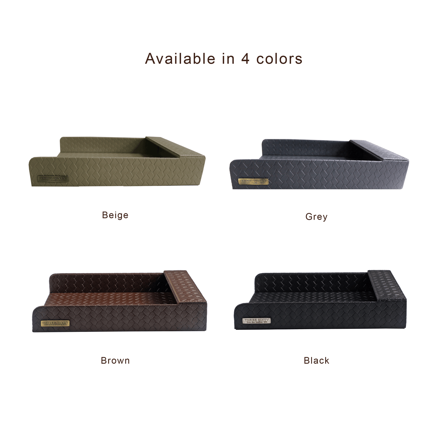 Paper Tray A4 in Faux Leather Beige