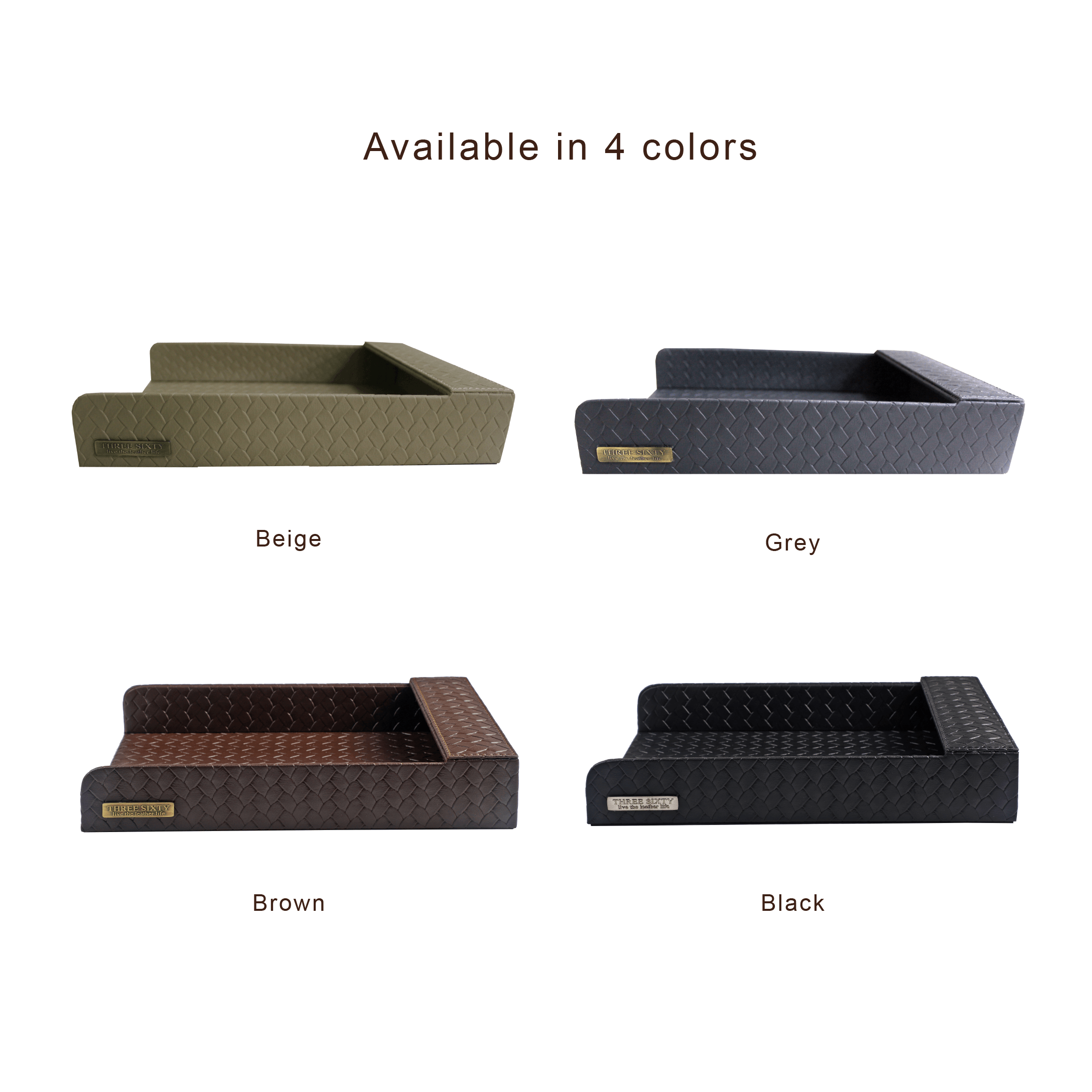 Entwine Paper Tray A4 in Faux Leather Black