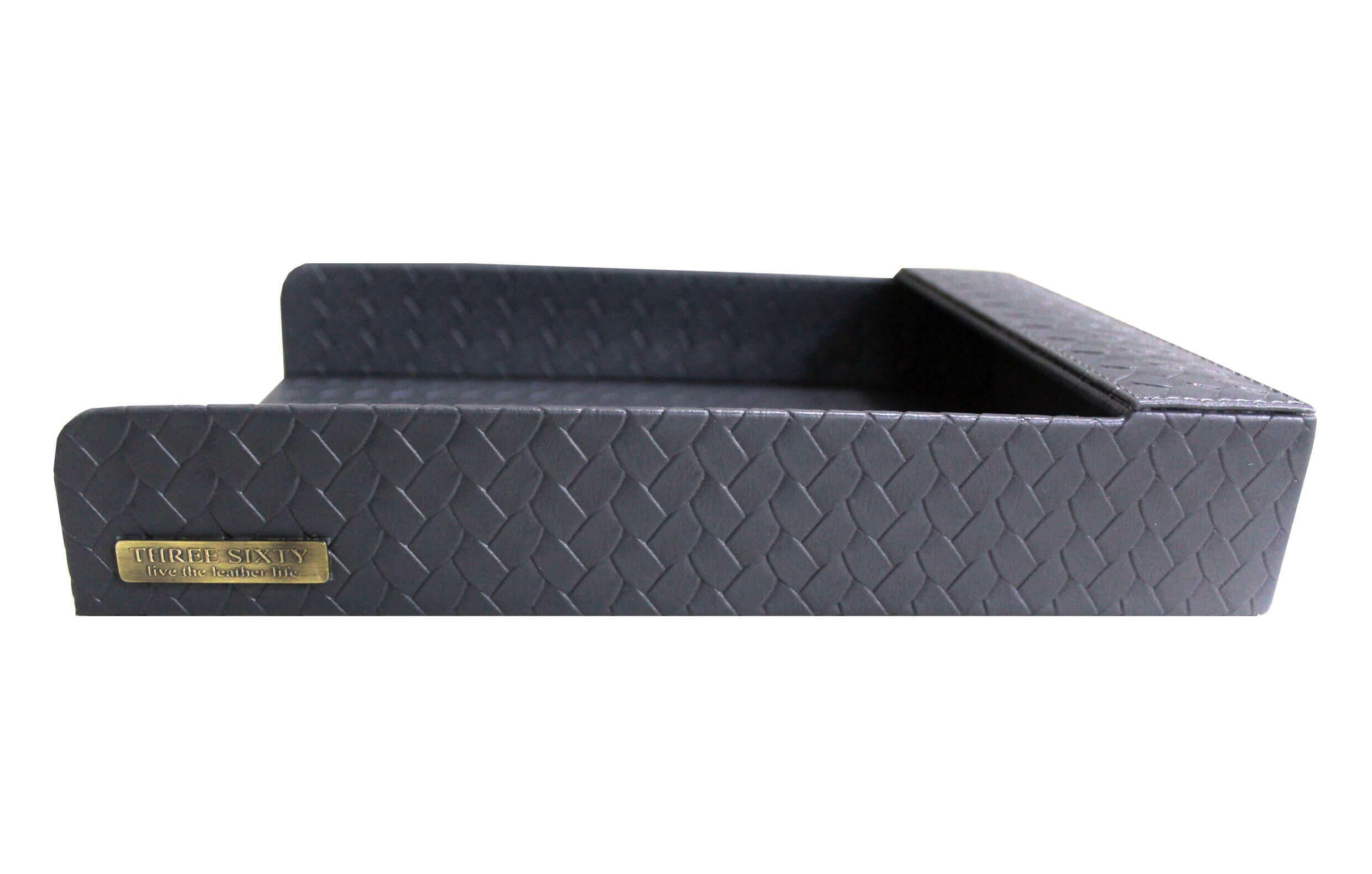 Entwine Paper Tray A4 in Faux Leather Grey