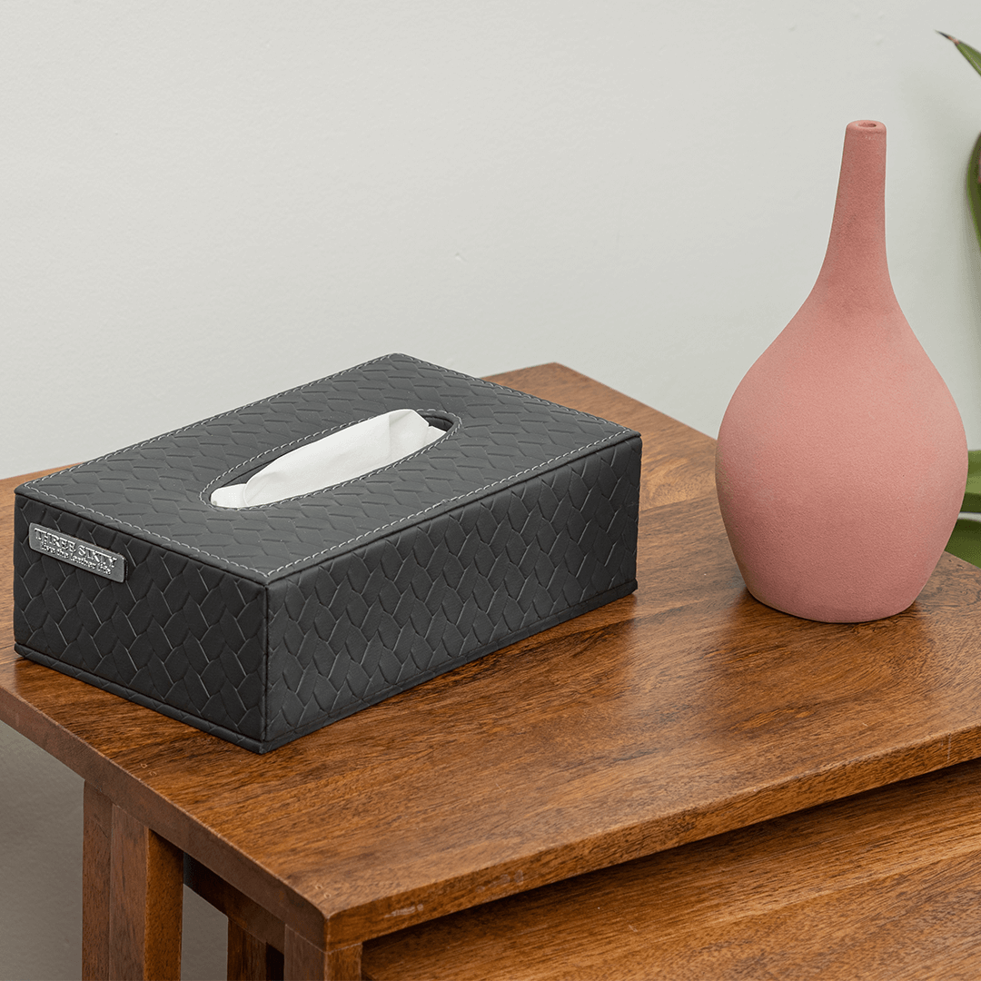 Entwine Grey Tissue Box