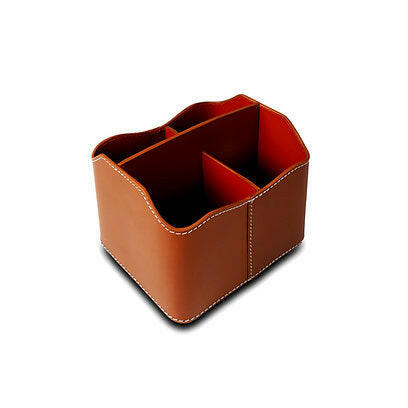 Multi Storage Desk Organizer Cognac