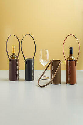 Tall Single Wine Bottle Holder Taupe
