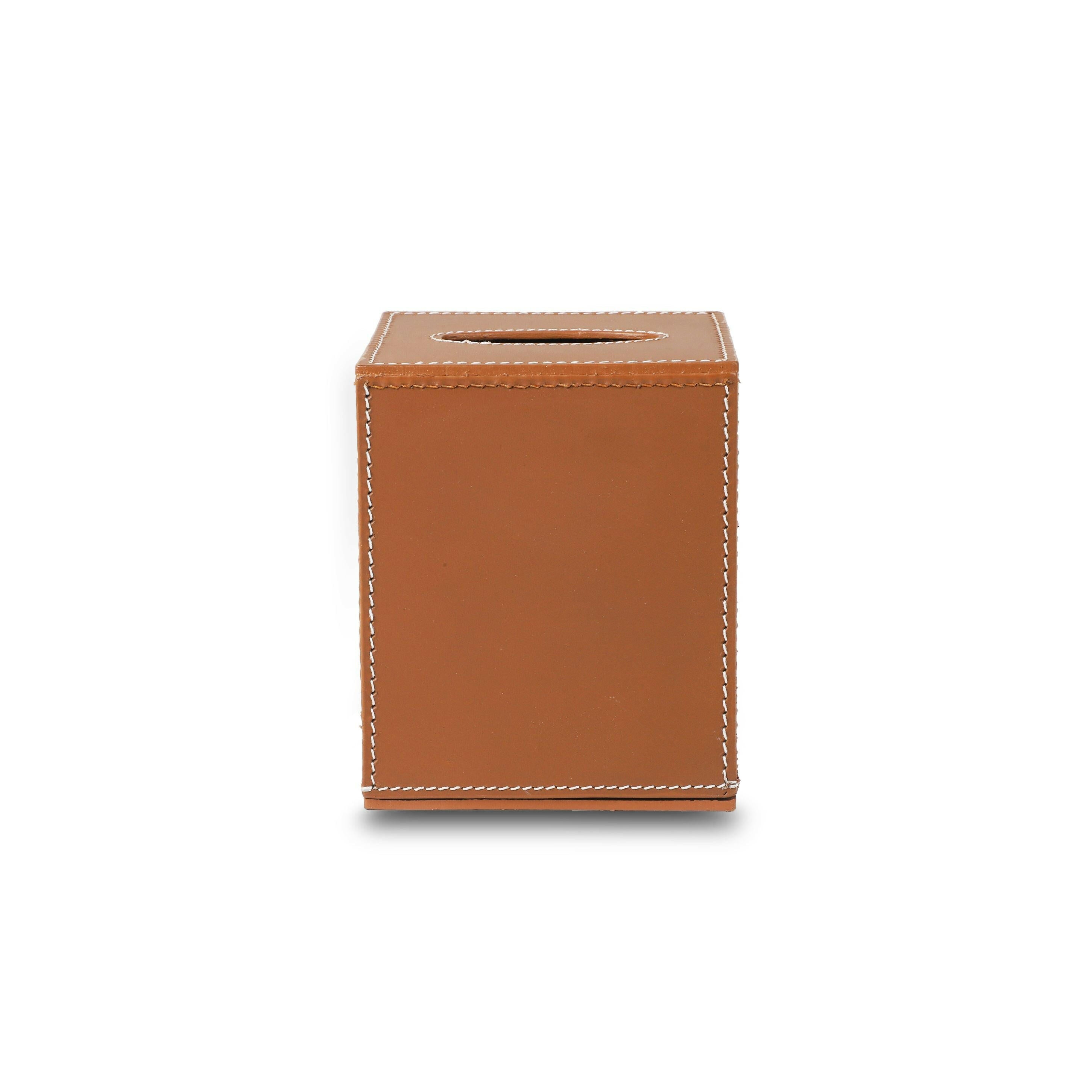 Modella High Tissue Box Holder Cognac