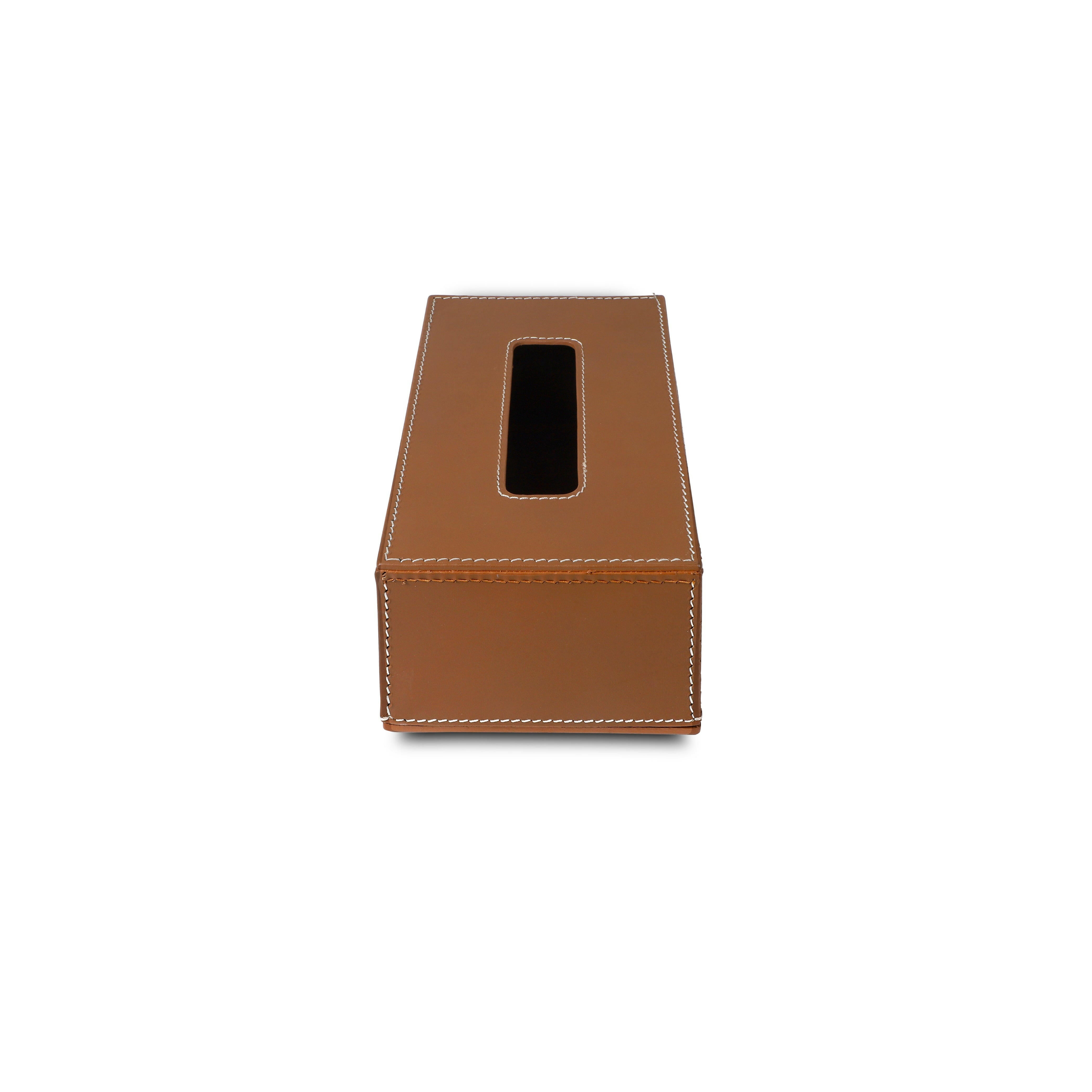Modella Tissue Box Holder Cognac