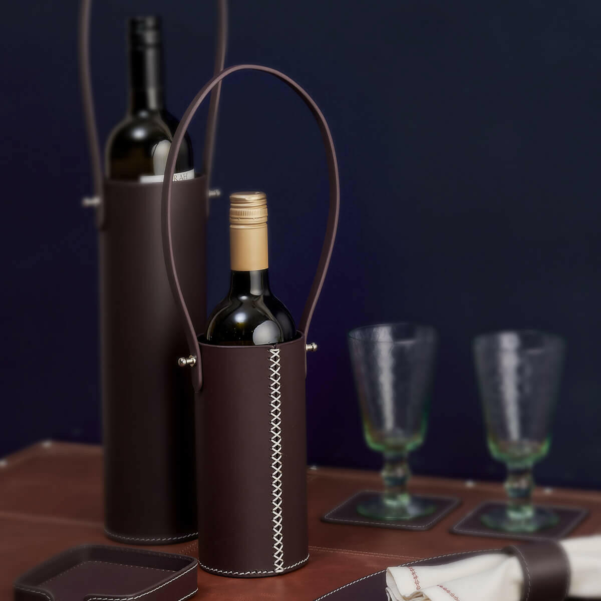 Modella Tall Single Wine Bottle Holder Bordeaux
