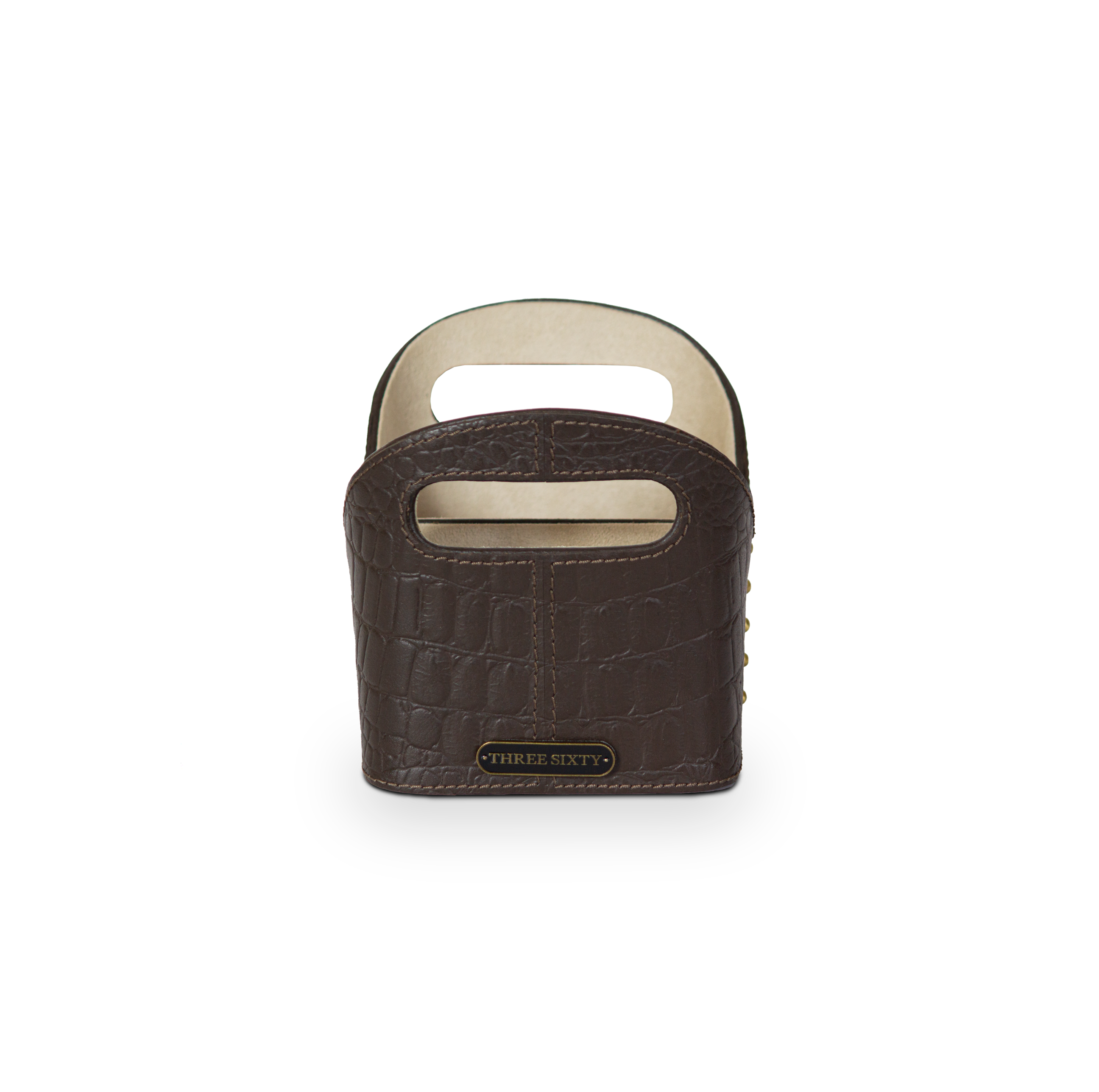 Eden Desk Organiser & Tissue Box Set Brown