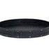 Round Tray In Genuine Croco Leather Blue