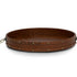 Round Tray In Genuine Croco Leather Tan