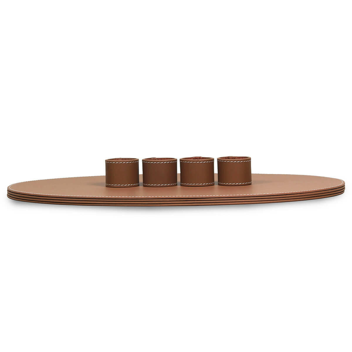 Modella Napkin Holder & Placemats Set Of 4 Cognac