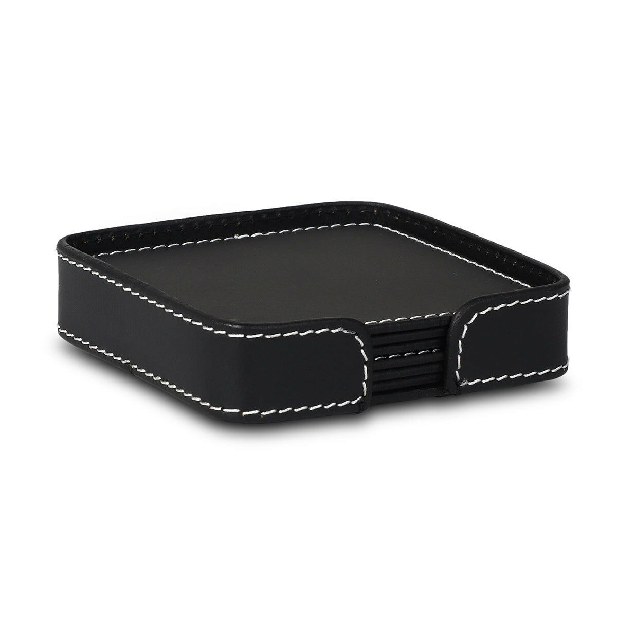Modella Square Coasters Set Of 6 Black