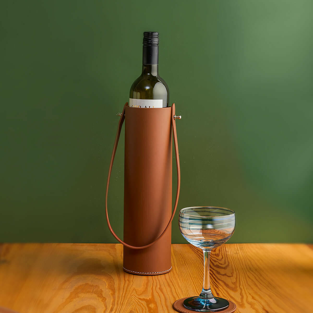 Modella Tall Single Wine Bottle Holder Cognac