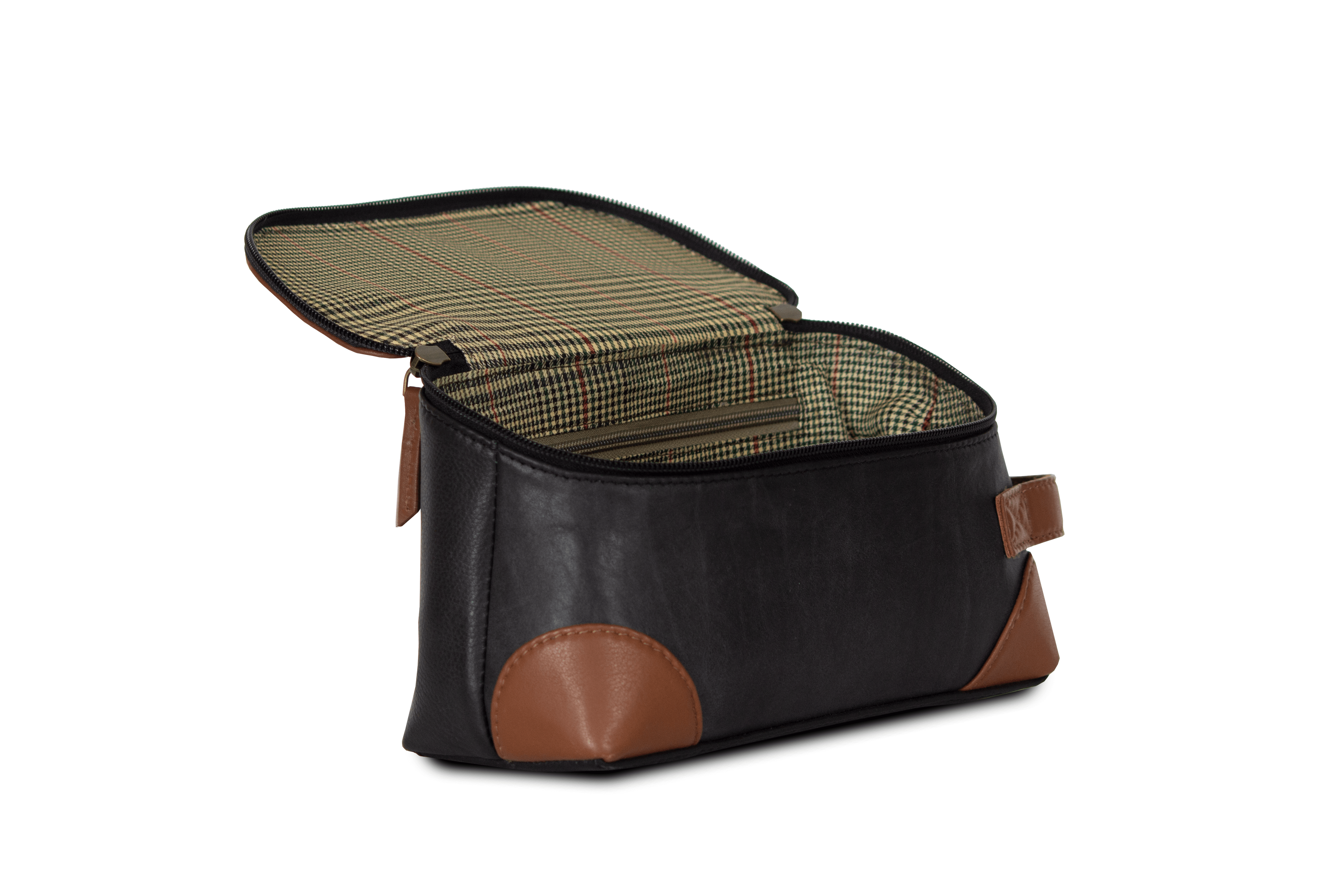 Travel Kit Leather Black & Brown