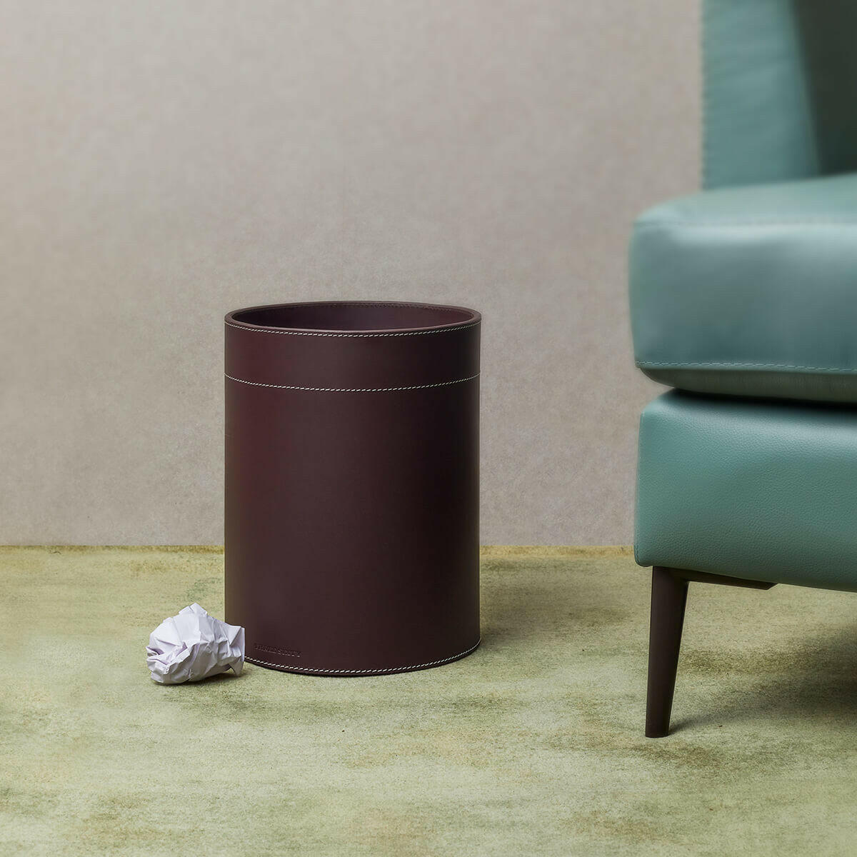 Modella Round Waste Basket Bordeaux