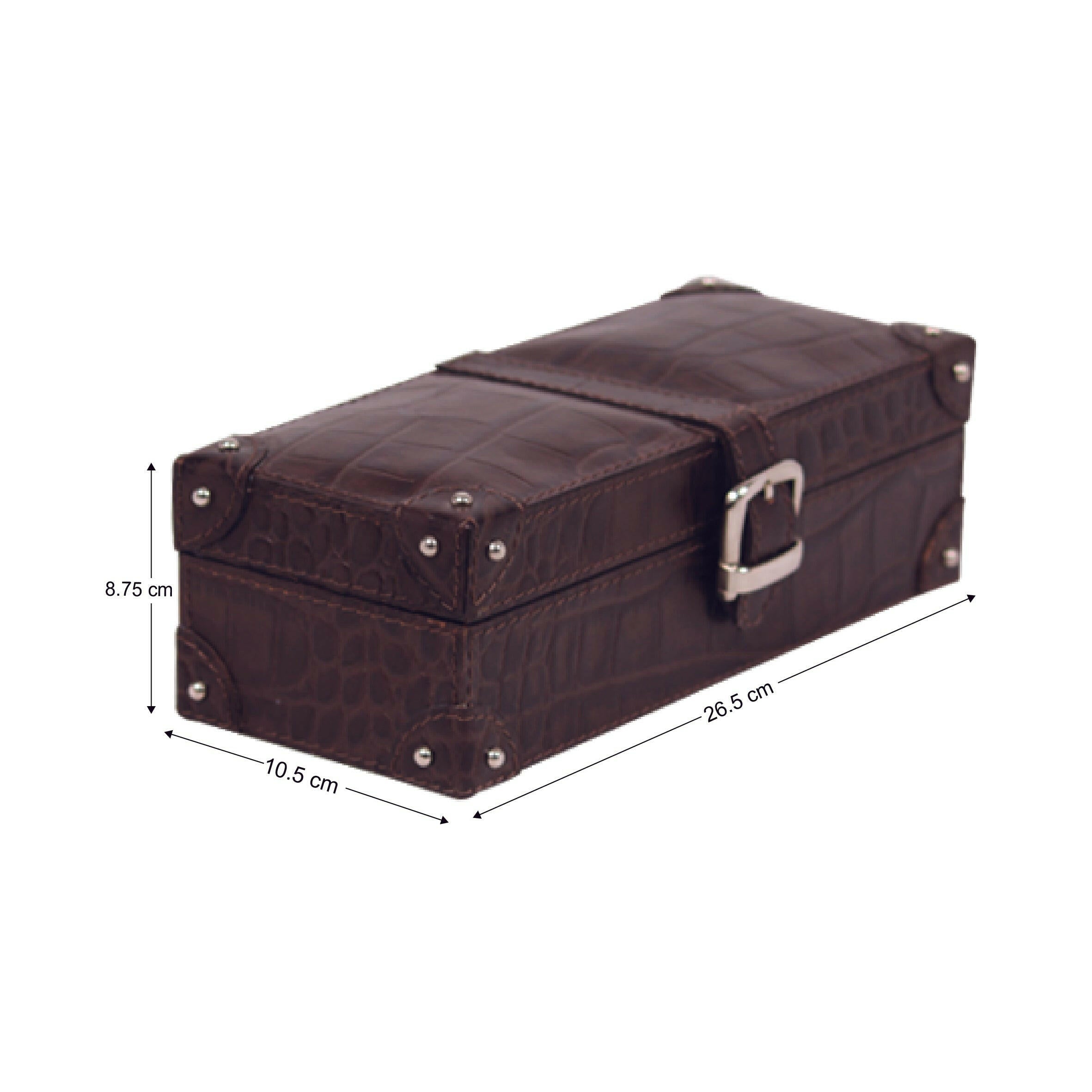 Eden Watch Box of 4 - Brown Croco