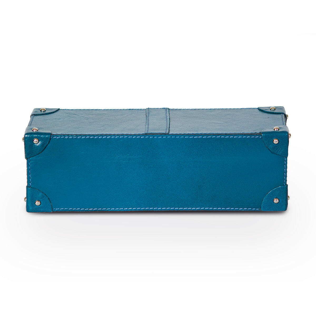 Watch Box of 4 Waxy Leather - Blue