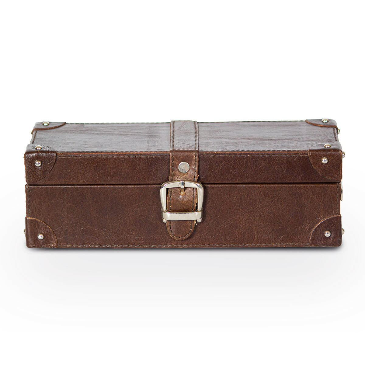 Watch Box of 4 Waxy Leather - Brown