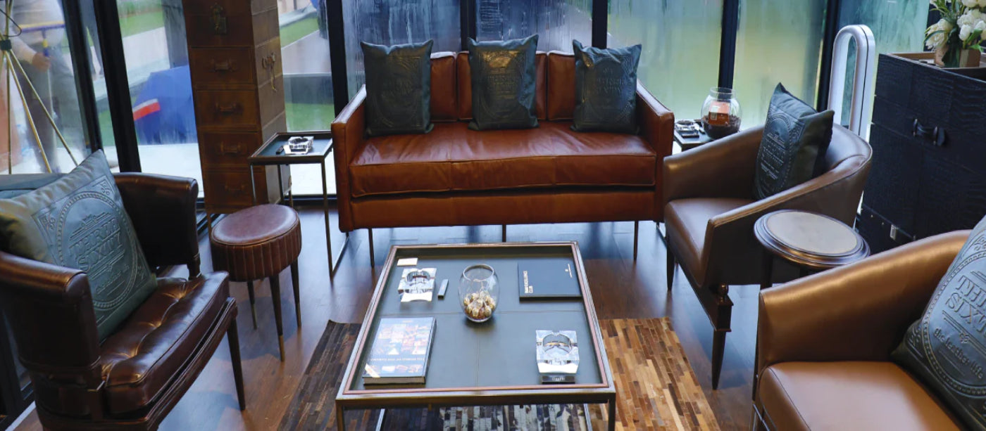 Cigar lounge at the launch of BMW 7 series